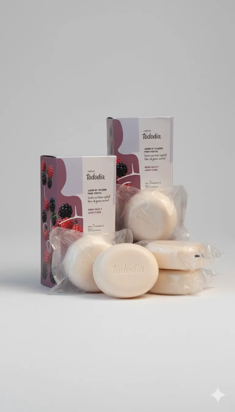 Natura Tododia - Jabón de Tocado Puro Vegetal (Mora Roja y Jabuticaba)