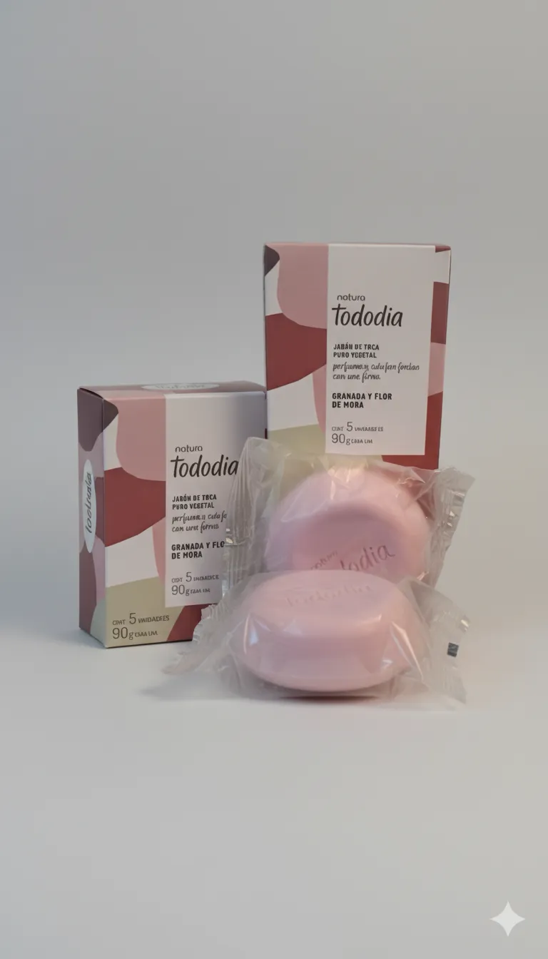 Natura Tododia - Jabón de Tocado Puro Vegetal (Granada y Flor de Mora)